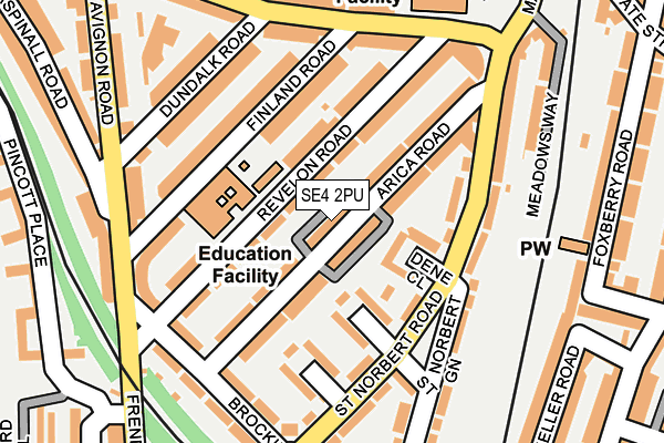 SE4 2PU map - OS OpenMap – Local (Ordnance Survey)
