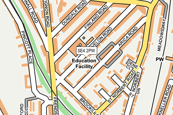 SE4 2PW map - OS OpenMap – Local (Ordnance Survey)