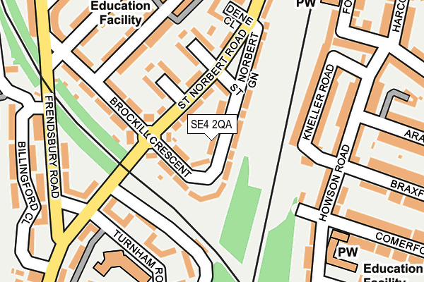 SE4 2QA map - OS OpenMap – Local (Ordnance Survey)