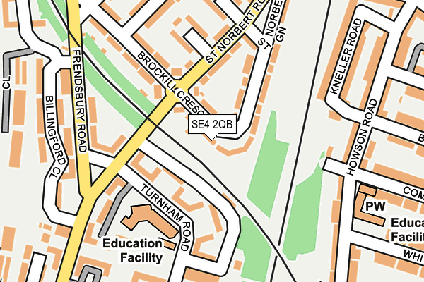 SE4 2QB map - OS OpenMap – Local (Ordnance Survey)