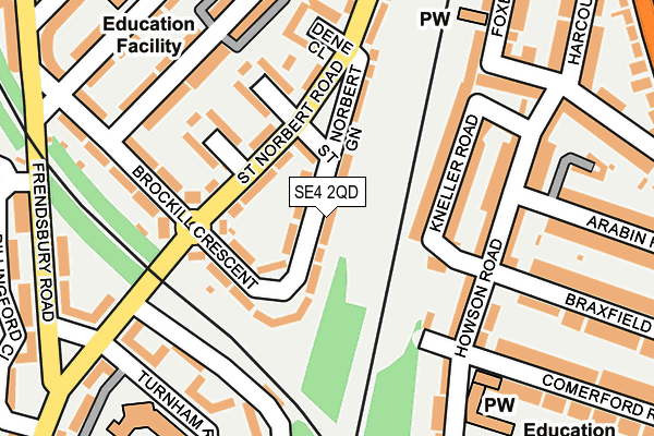 SE4 2QD map - OS OpenMap – Local (Ordnance Survey)