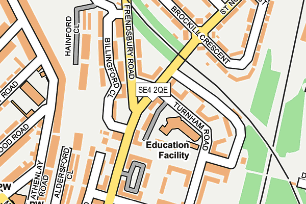 SE4 2QE map - OS OpenMap – Local (Ordnance Survey)