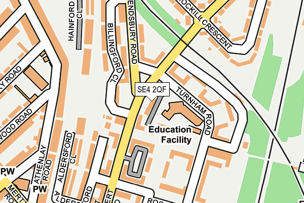 SE4 2QF map - OS OpenMap – Local (Ordnance Survey)