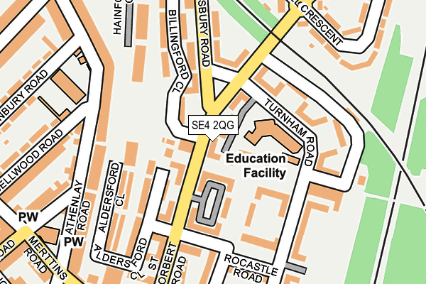 SE4 2QG map - OS OpenMap – Local (Ordnance Survey)