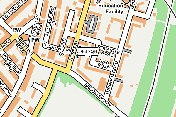 SE4 2QH map - OS OpenMap – Local (Ordnance Survey)