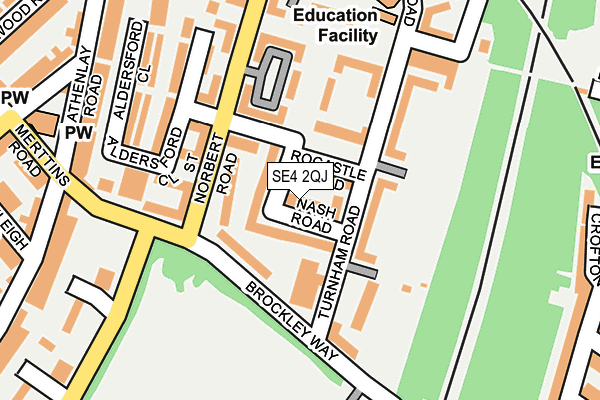 SE4 2QJ map - OS OpenMap – Local (Ordnance Survey)