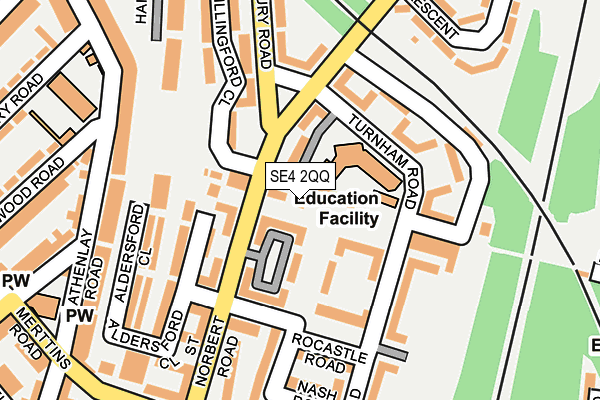 SE4 2QQ map - OS OpenMap – Local (Ordnance Survey)