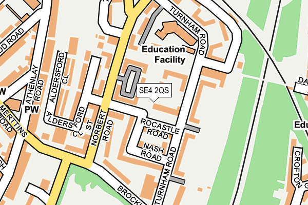 SE4 2QS map - OS OpenMap – Local (Ordnance Survey)