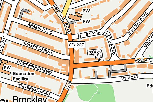 SE4 2QZ map - OS OpenMap – Local (Ordnance Survey)