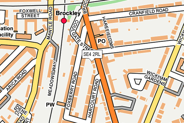 SE4 2RL map - OS OpenMap – Local (Ordnance Survey)