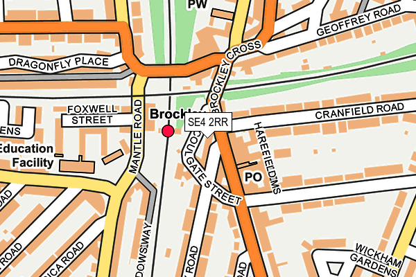 SE4 2RR map - OS OpenMap – Local (Ordnance Survey)