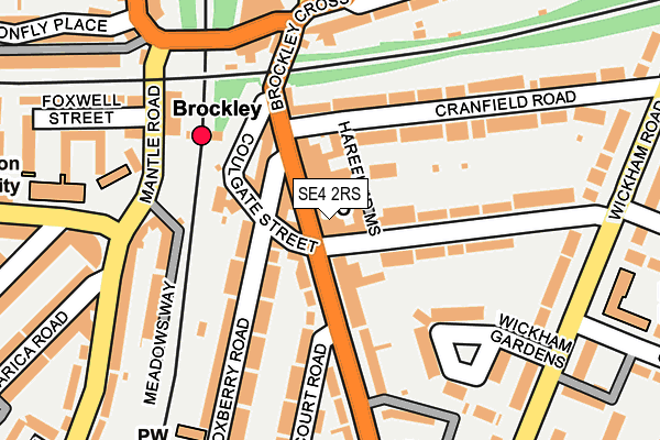 SE4 2RS map - OS OpenMap – Local (Ordnance Survey)