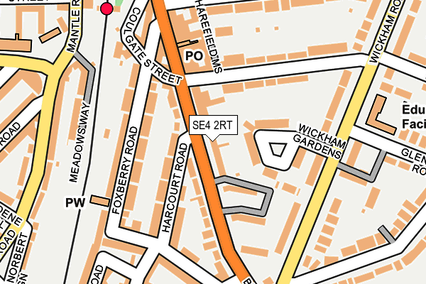 SE4 2RT map - OS OpenMap – Local (Ordnance Survey)