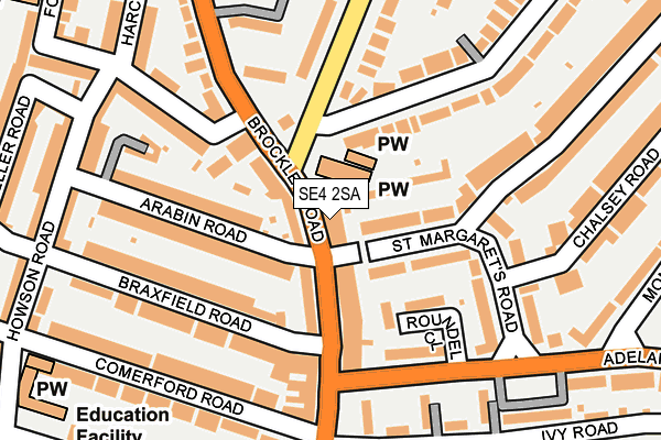 SE4 2SA map - OS OpenMap – Local (Ordnance Survey)