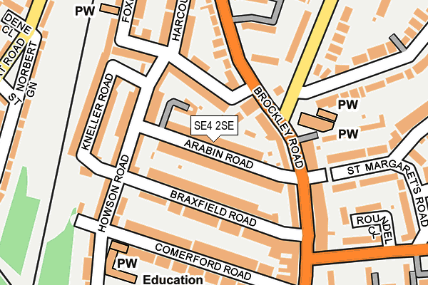 SE4 2SE map - OS OpenMap – Local (Ordnance Survey)