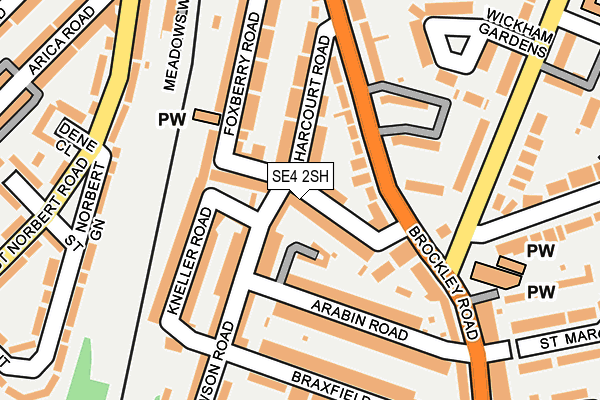 SE4 2SH map - OS OpenMap – Local (Ordnance Survey)