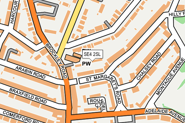 SE4 2SL map - OS OpenMap – Local (Ordnance Survey)