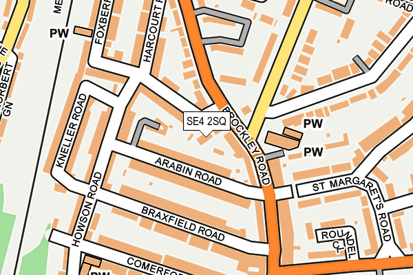 SE4 2SQ map - OS OpenMap – Local (Ordnance Survey)
