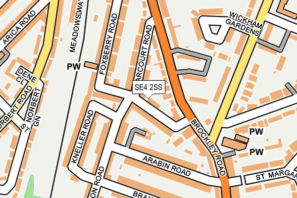 SE4 2SS map - OS OpenMap – Local (Ordnance Survey)