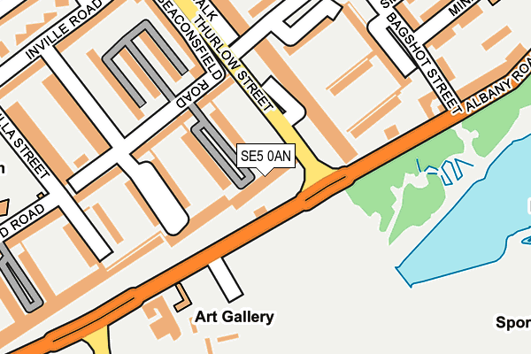 SE5 0AN map - OS OpenMap – Local (Ordnance Survey)