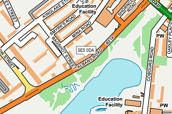 SE5 0DA map - OS OpenMap – Local (Ordnance Survey)