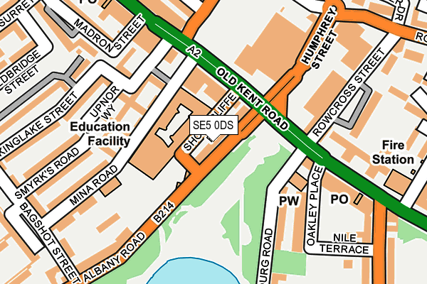 SE5 0DS map - OS OpenMap – Local (Ordnance Survey)