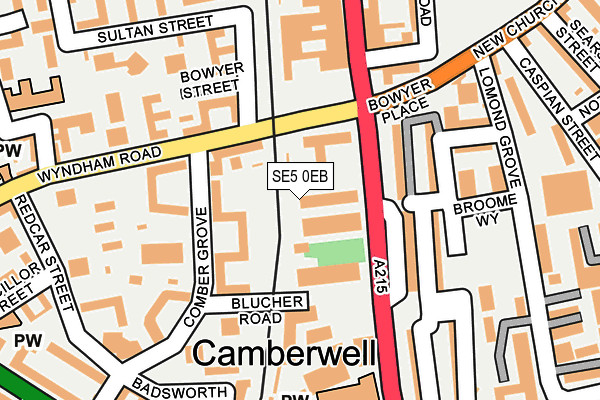 SE5 0EB map - OS OpenMap – Local (Ordnance Survey)