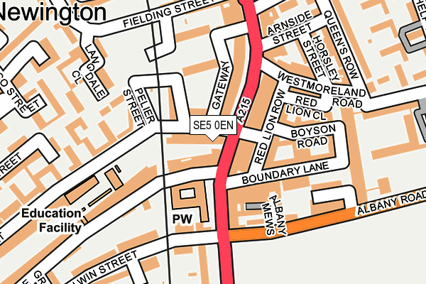 SE5 0EN map - OS OpenMap – Local (Ordnance Survey)