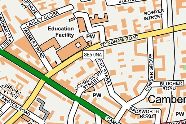 SE5 0NA map - OS OpenMap – Local (Ordnance Survey)