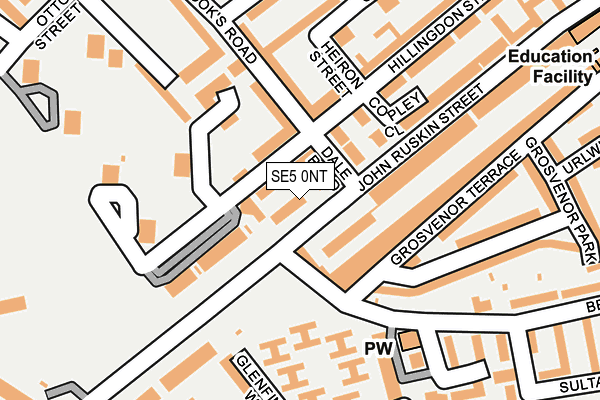 SE5 0NT map - OS OpenMap – Local (Ordnance Survey)