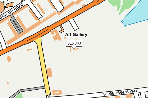 SE5 0RJ map - OS OpenMap – Local (Ordnance Survey)