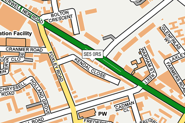 SE5 0RS map - OS OpenMap – Local (Ordnance Survey)