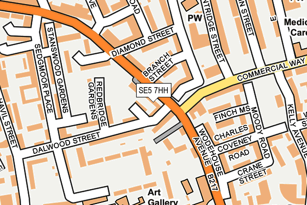 SE5 7HH map - OS OpenMap – Local (Ordnance Survey)