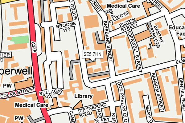SE5 7HN map - OS OpenMap – Local (Ordnance Survey)