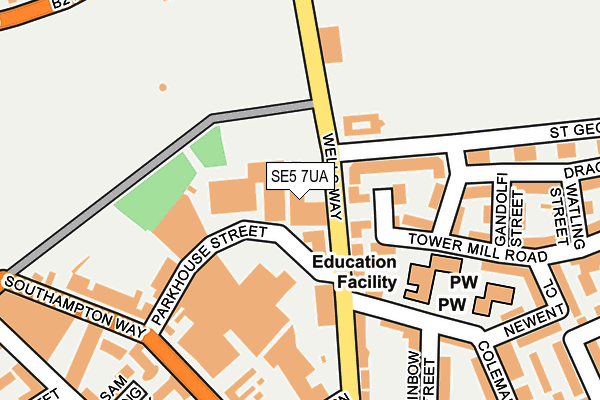 SE5 7UA map - OS OpenMap – Local (Ordnance Survey)