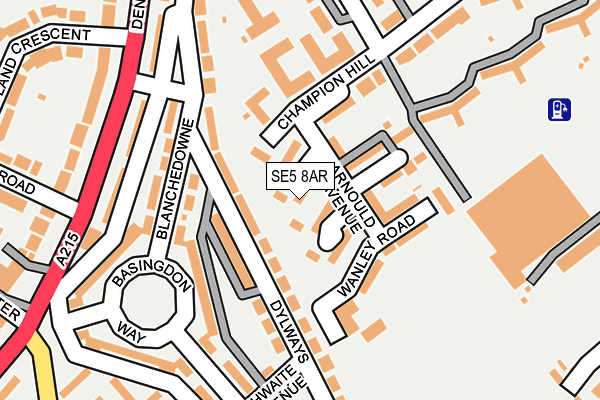 SE5 8AR map - OS OpenMap – Local (Ordnance Survey)