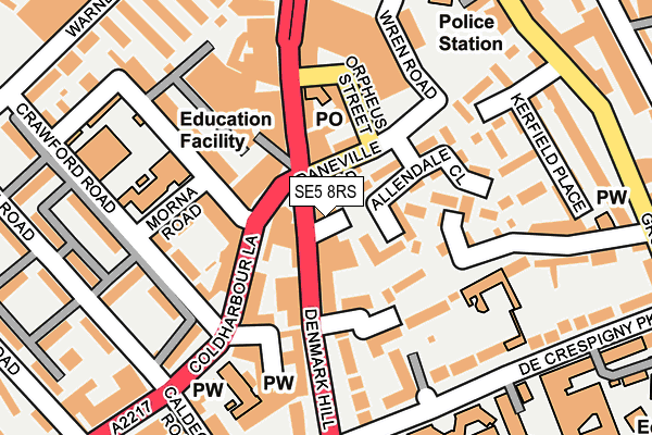 Map of CAMBERWELL LETTINGS LIMITED at local scale