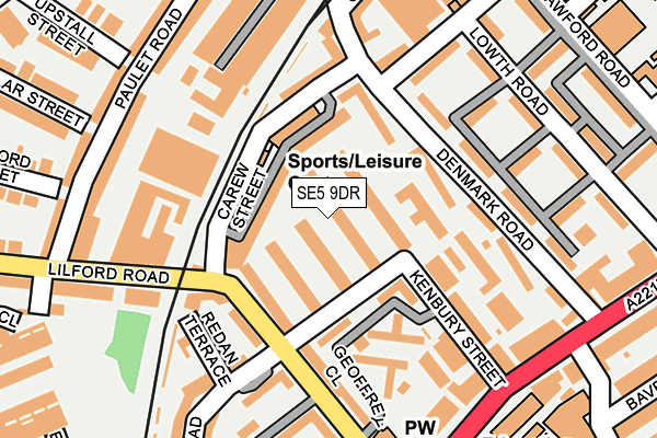 SE5 9DR map - OS OpenMap – Local (Ordnance Survey)