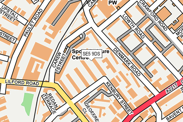 SE5 9DS map - OS OpenMap – Local (Ordnance Survey)