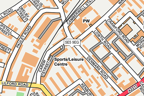 SE5 9EG map - OS OpenMap – Local (Ordnance Survey)