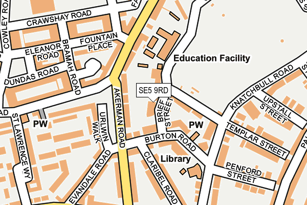 SE5 9RD map - OS OpenMap – Local (Ordnance Survey)