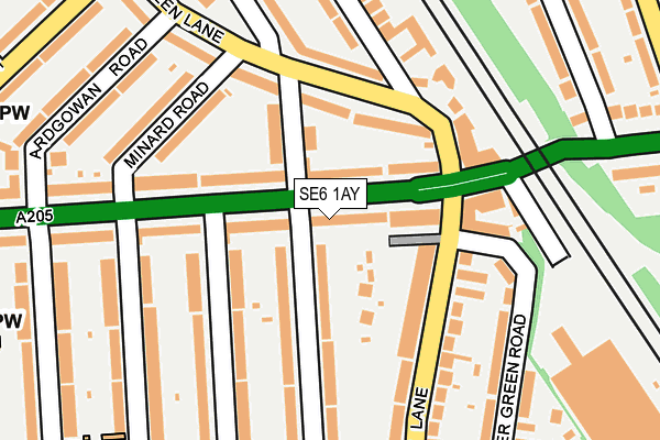 SE6 1AY map - OS OpenMap – Local (Ordnance Survey)