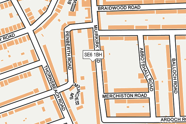 SE6 1BH map - OS OpenMap – Local (Ordnance Survey)