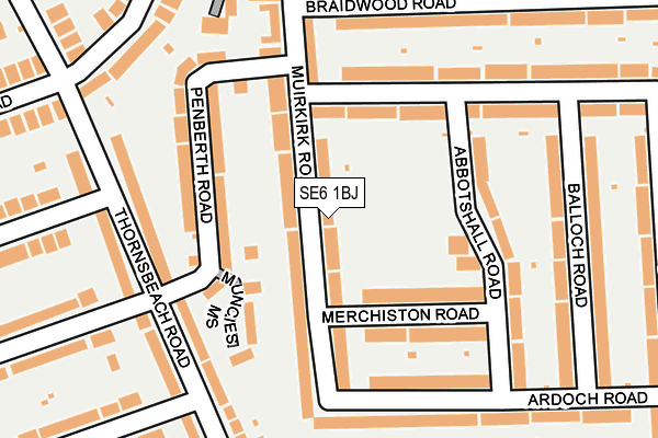 SE6 1BJ map - OS OpenMap – Local (Ordnance Survey)