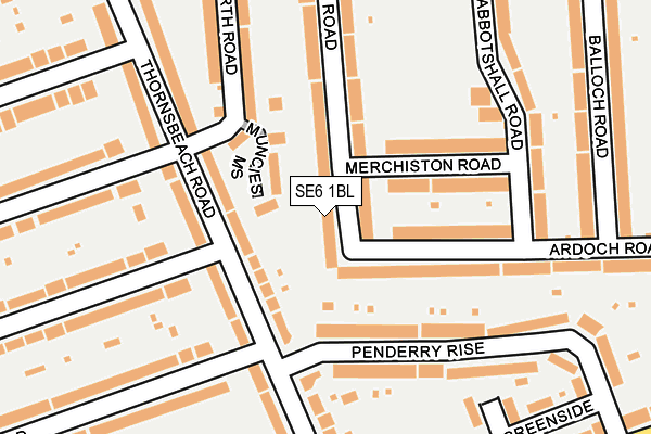 SE6 1BL map - OS OpenMap – Local (Ordnance Survey)