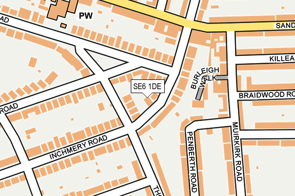 SE6 1DE map - OS OpenMap – Local (Ordnance Survey)