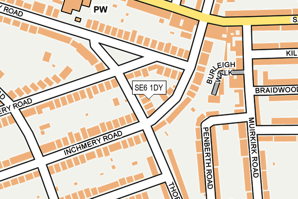 SE6 1DY map - OS OpenMap – Local (Ordnance Survey)