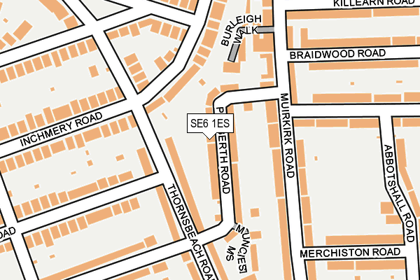 SE6 1ES map - OS OpenMap – Local (Ordnance Survey)