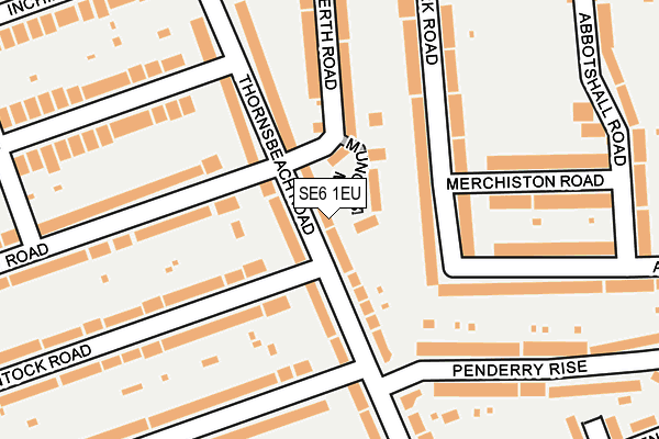 SE6 1EU map - OS OpenMap – Local (Ordnance Survey)