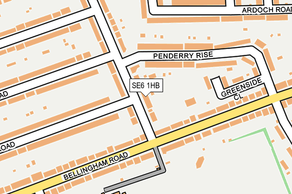 SE6 1HB map - OS OpenMap – Local (Ordnance Survey)